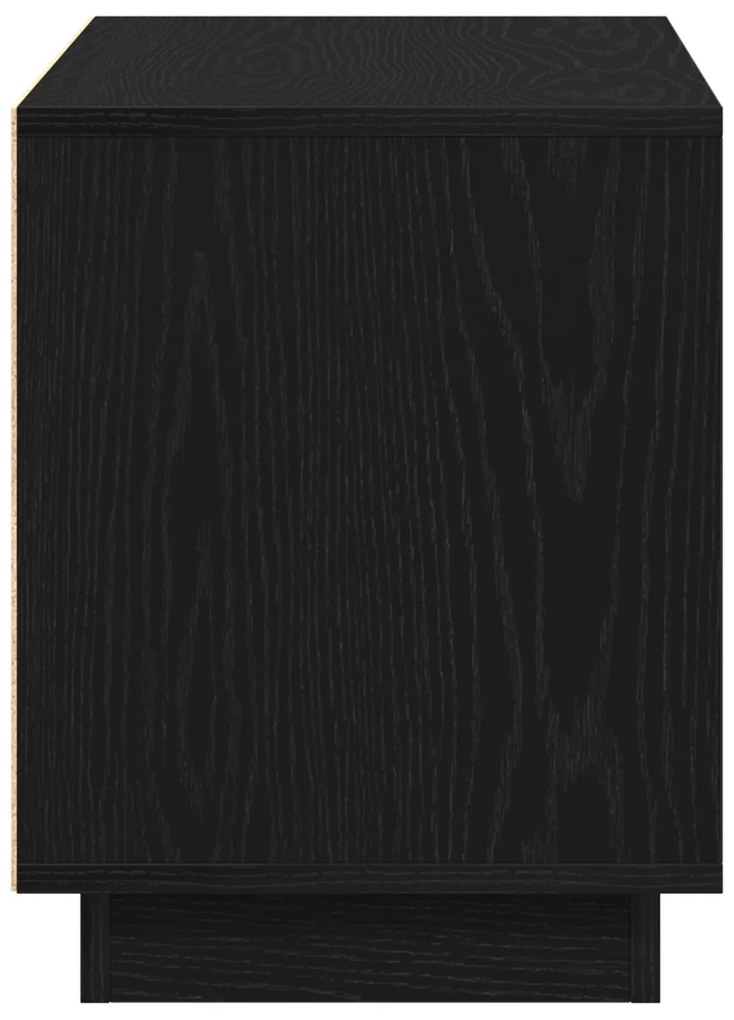 Armário de TV vidaXL Preto Carvalho 80x35x45 cm Madeira Engenharia