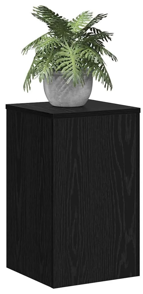 Suportes para Plantas 2 pcs Carvalho Preto 30 x 30 x 50 cm em Madeira