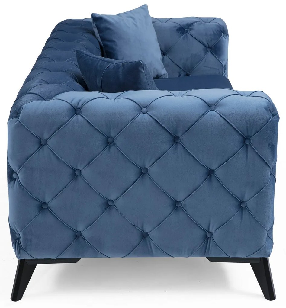 Sofá de 2 Lugares Como – Azul – 197x73x90 cm