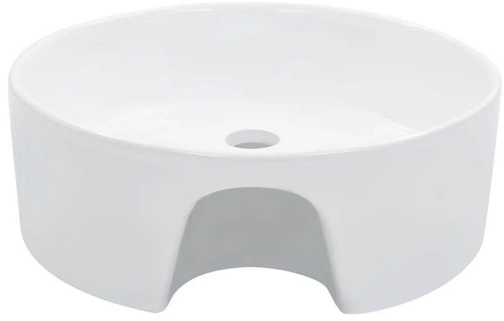 Lavatório com extravasamento 36x13 cm cerâmica branco