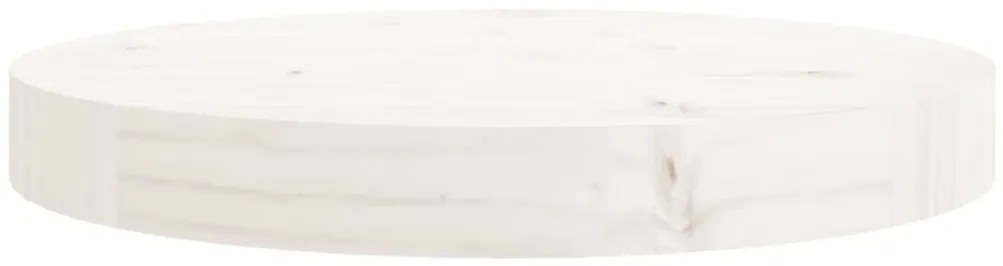 Tampo de mesa redondo Ø30x3 cm madeira de pinho maciça branco