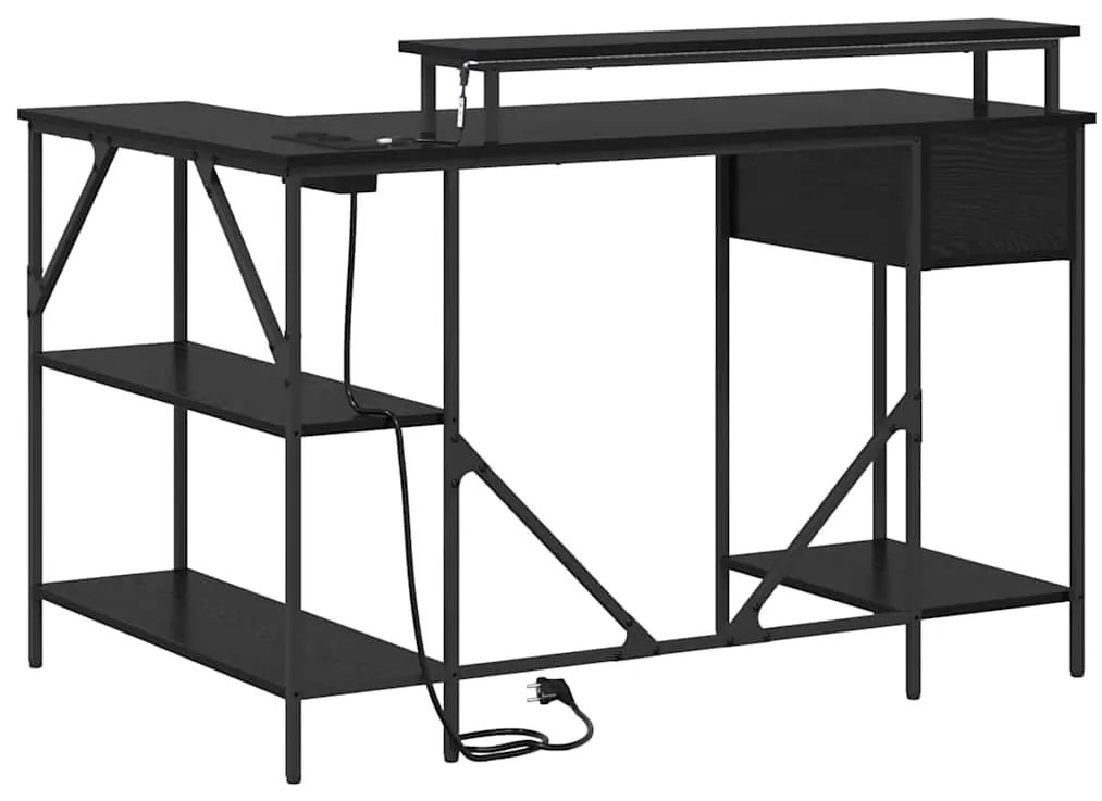 Mesa Carvalho preto 120 x 79 x 86.5 cm Madeira processada