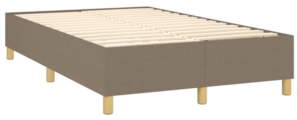 Cama box spring colchão/LED 120x200cm tecido cinza-acastanhado