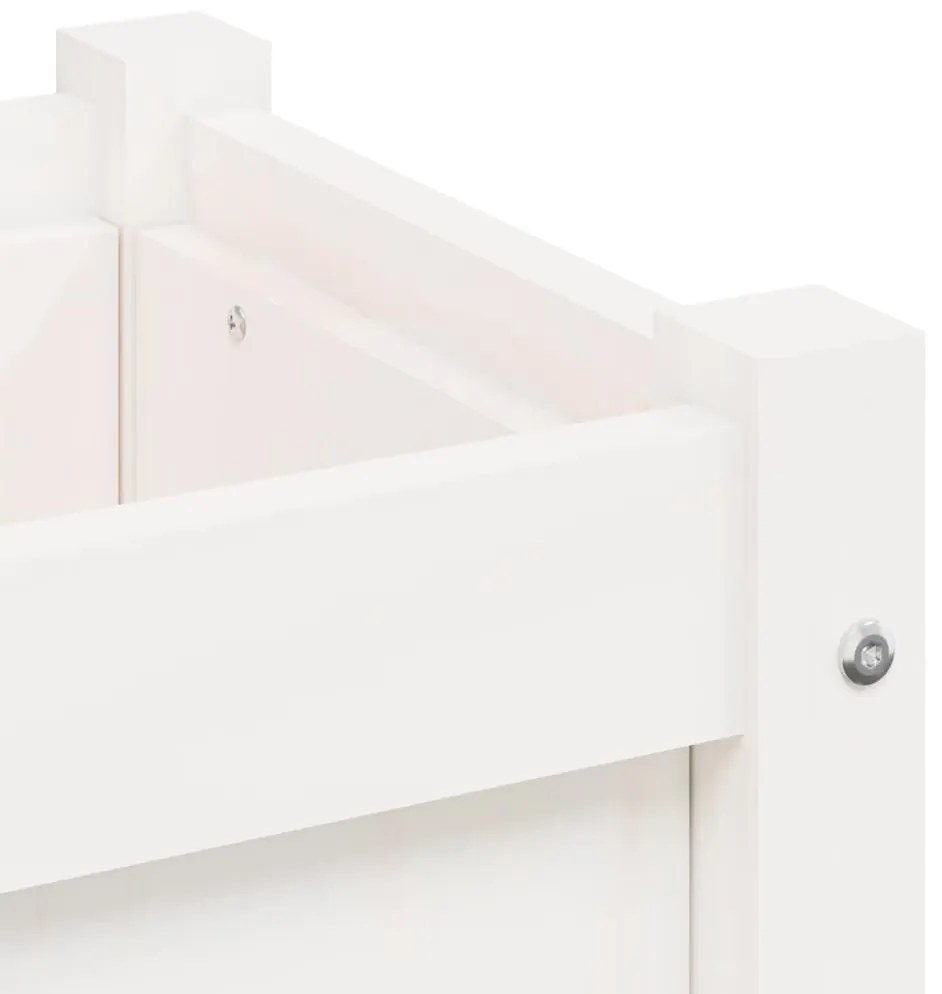 Vasos/floreiras de jardim com pernas 2 pcs pinho maciço branco