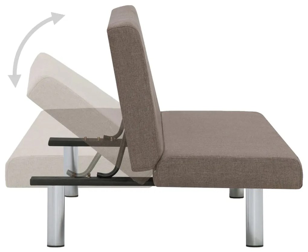 Sofá-Cama Kevin em Tecido - Castanho - Design Moderno
