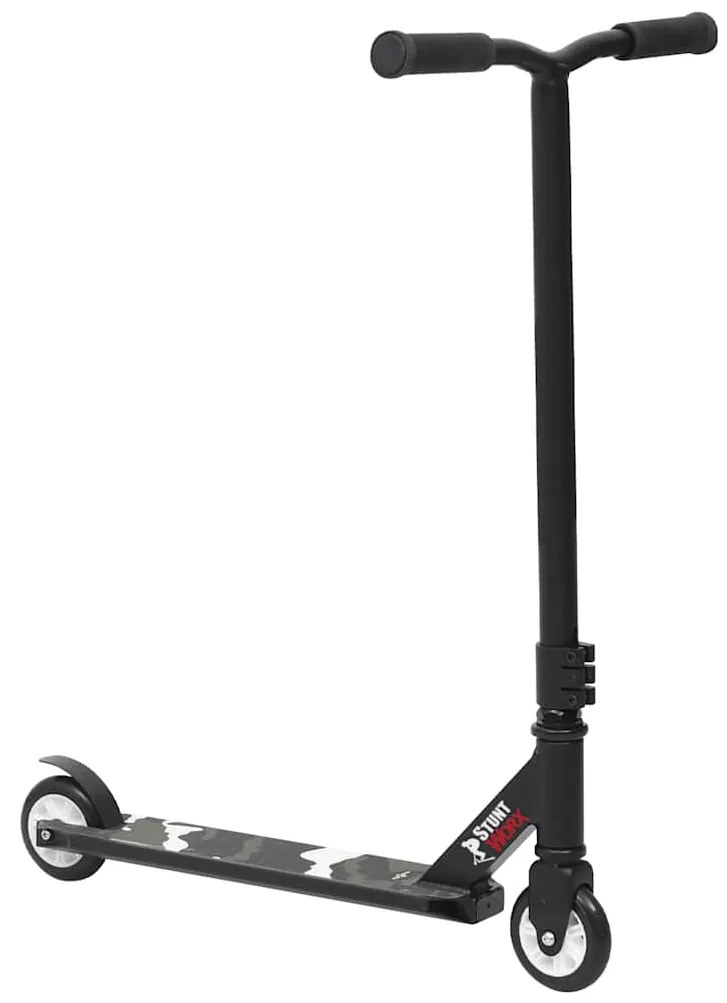 vidaXL Trotinete acrobática com guiador de alumínio preto