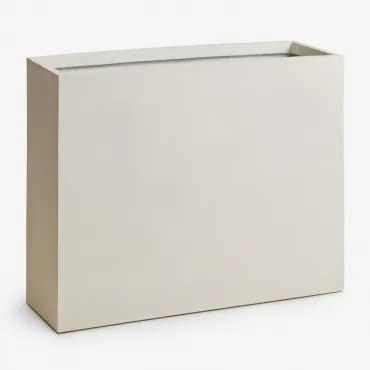 Vaso De Flores Retangular De Cimento Neyrua Branco & 85 X 30 X 70 Cm - Sklum