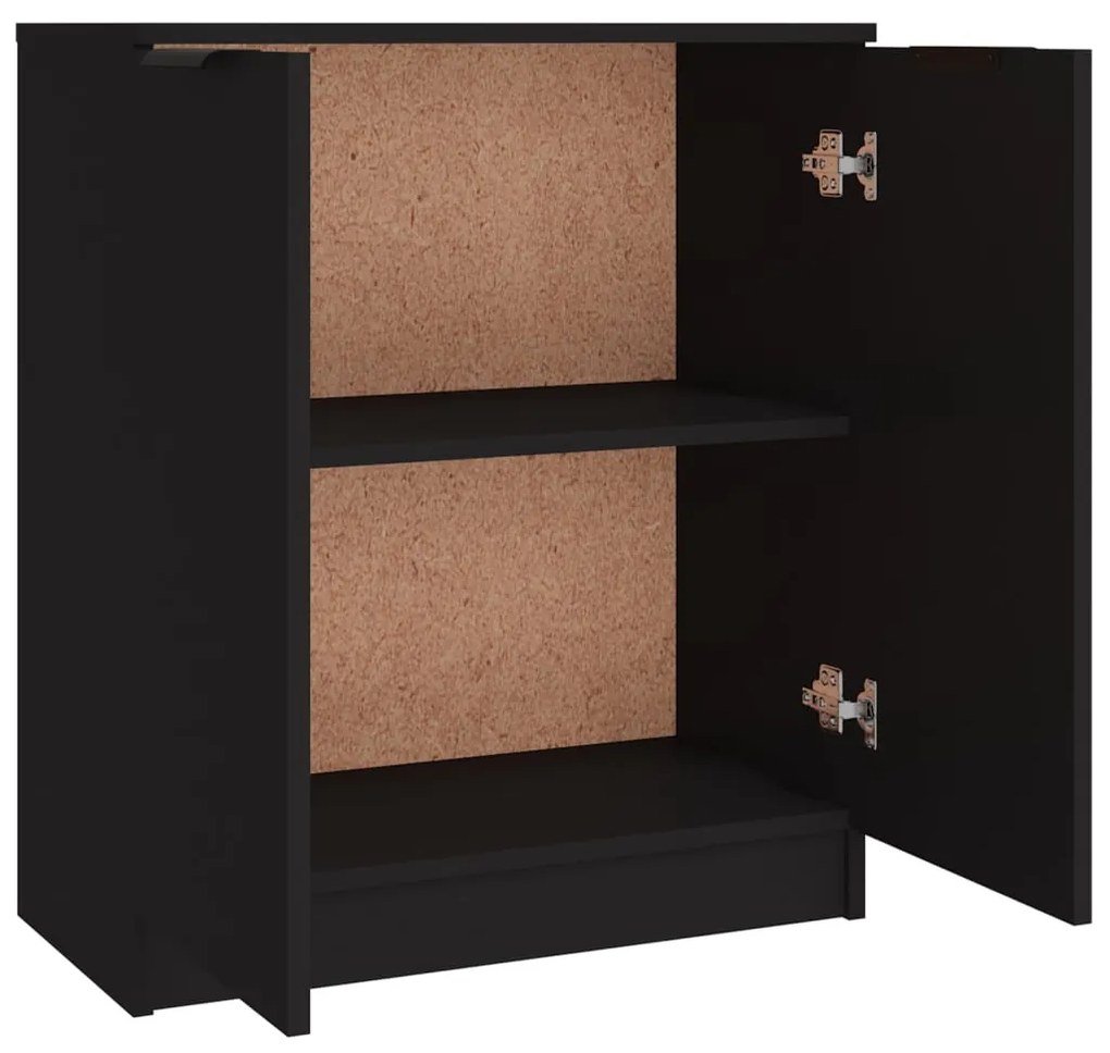 Aparadores 3 pcs derivados de madeira preto