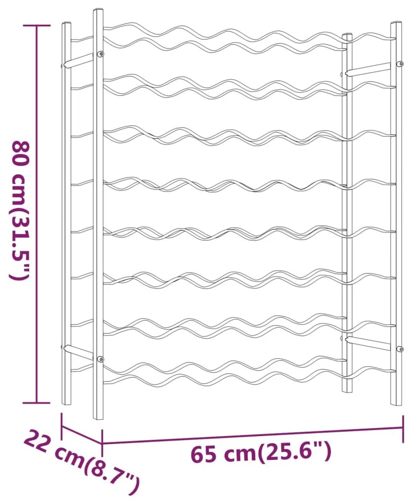 Garrafeira para 48 garrafas metal branco