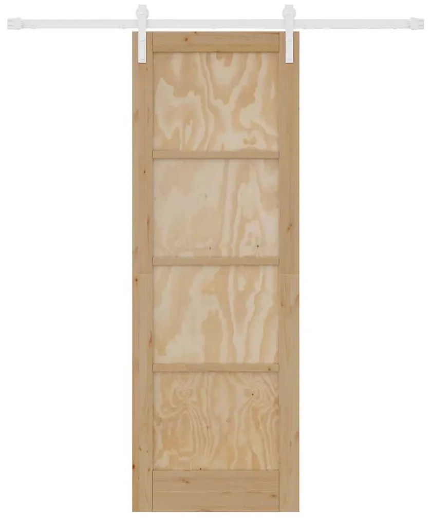 Porta Deslizante vidaXL com Conjunto de Hardware 73.5x211 cm Madeira S