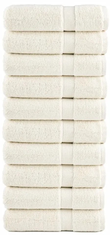 Toalhas de mãos premium SOLUND 10 pcs 50x100 cm 600 gsm creme