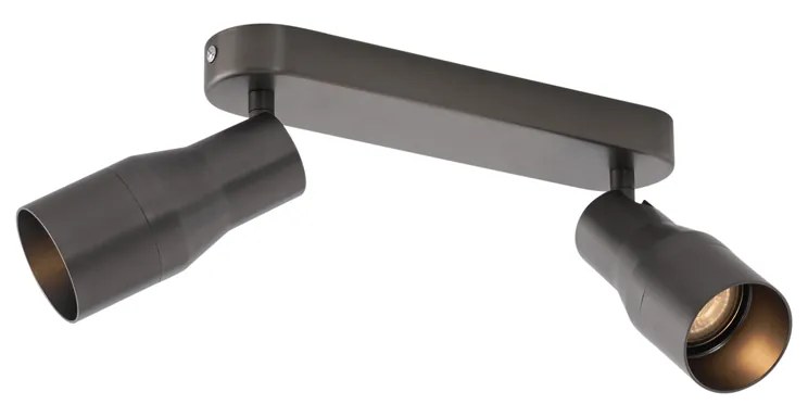 Foco de teto arredondado Cinzento Escuro GU10 50mm 2-luzes - Stanley