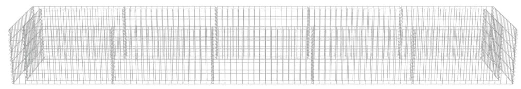 Canteiro elevado/cesto gabião 450x90x50 cm aço galvanizado
