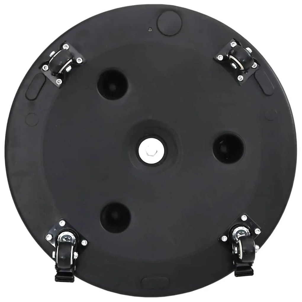 Base de Parasol vidaXL com Rodas para Postes de Ø38-48 mm 13 kg Redond