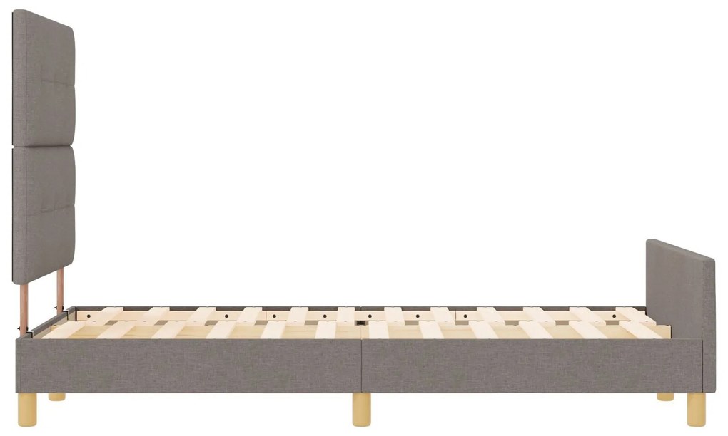 Cama vidaXL Taupe 120x200 cm Tecido