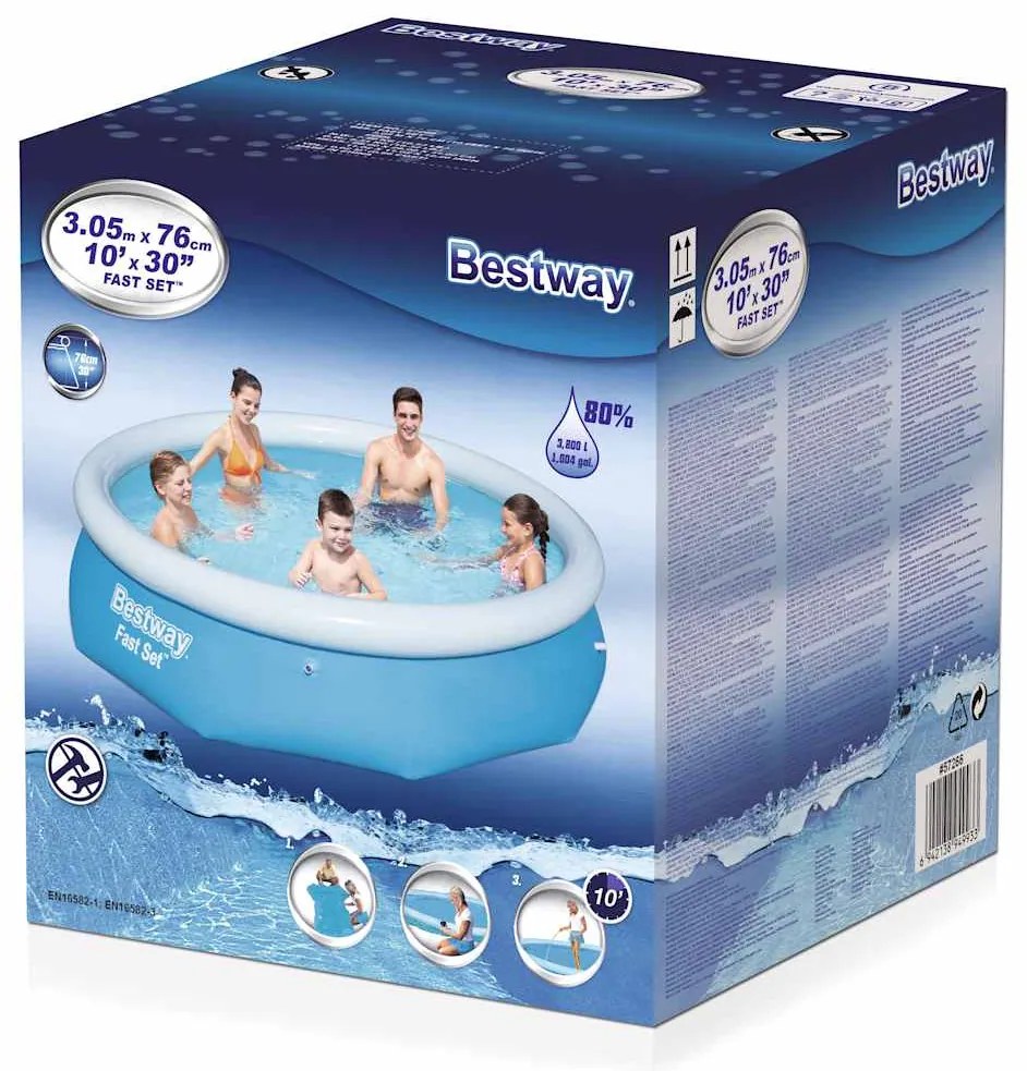 Fast Set Piscina insuflável redonda 305x76 cm 57266