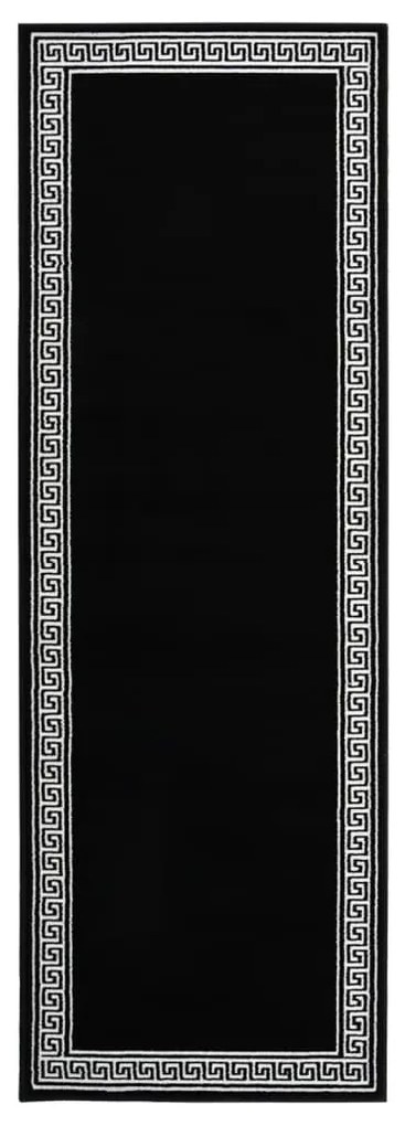 vidaXL Passadeira 80x200 cm polipropileno preto com padrão