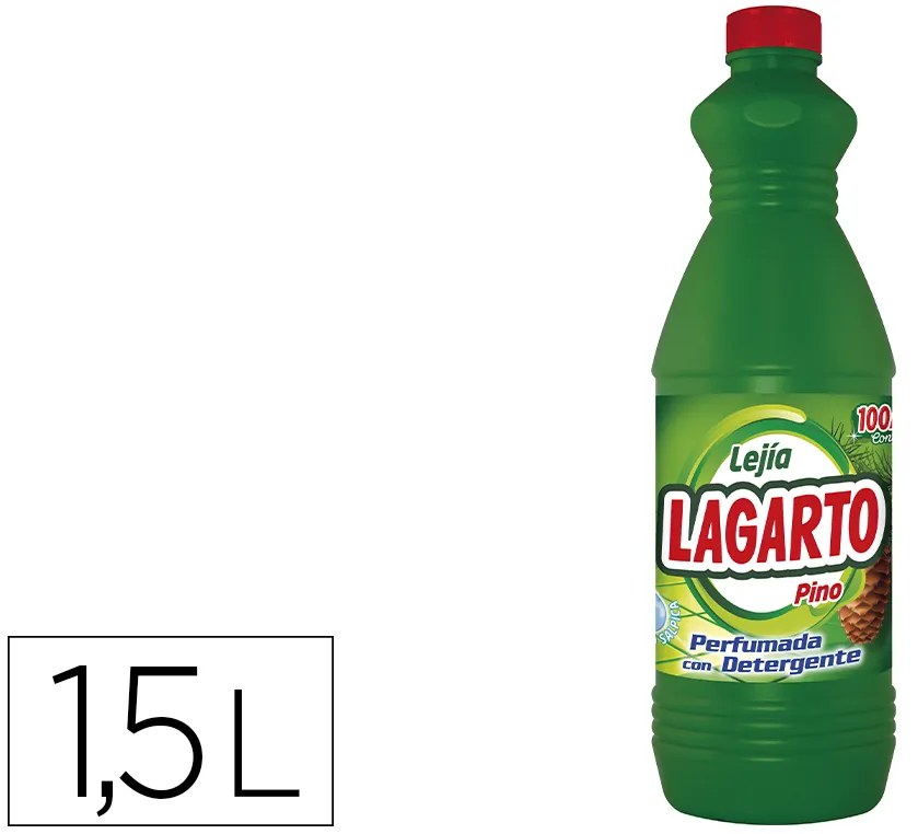 Lixivia com Detergente Lagarto Pino Garrafa de 1,5 L