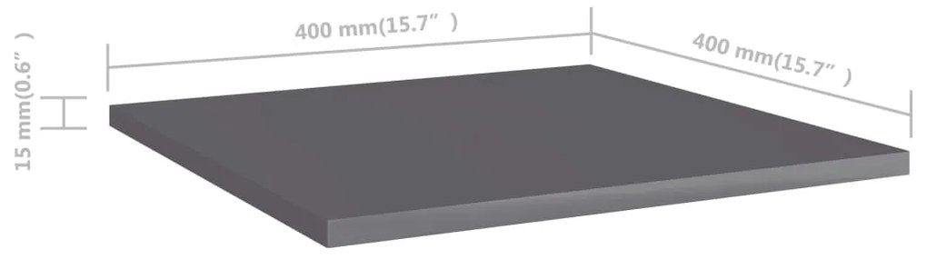 Prateleiras para estante 8 pcs derivados de madeira cinza