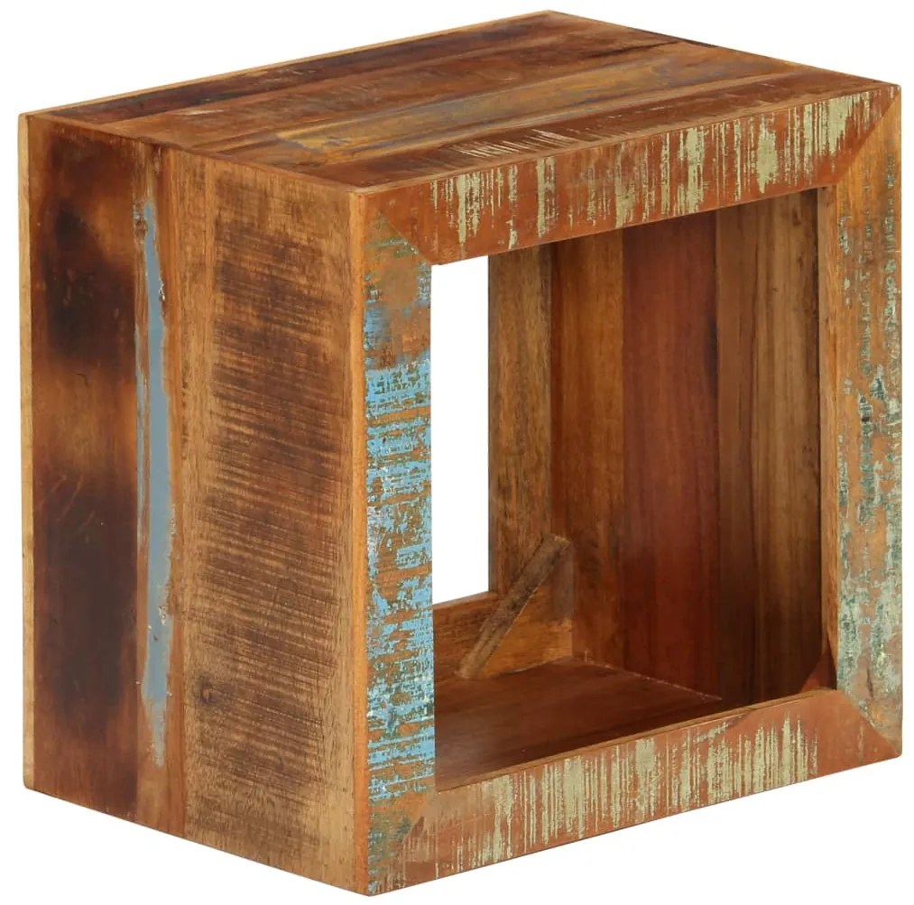 Banco 40x30x40 cm madeira recuperada maciça