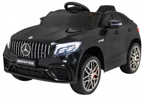 Carro elétrico para Crianças 12V 4x4 Mercedes Benz GLC63S Rodas de EVA, Assento de couro Preto