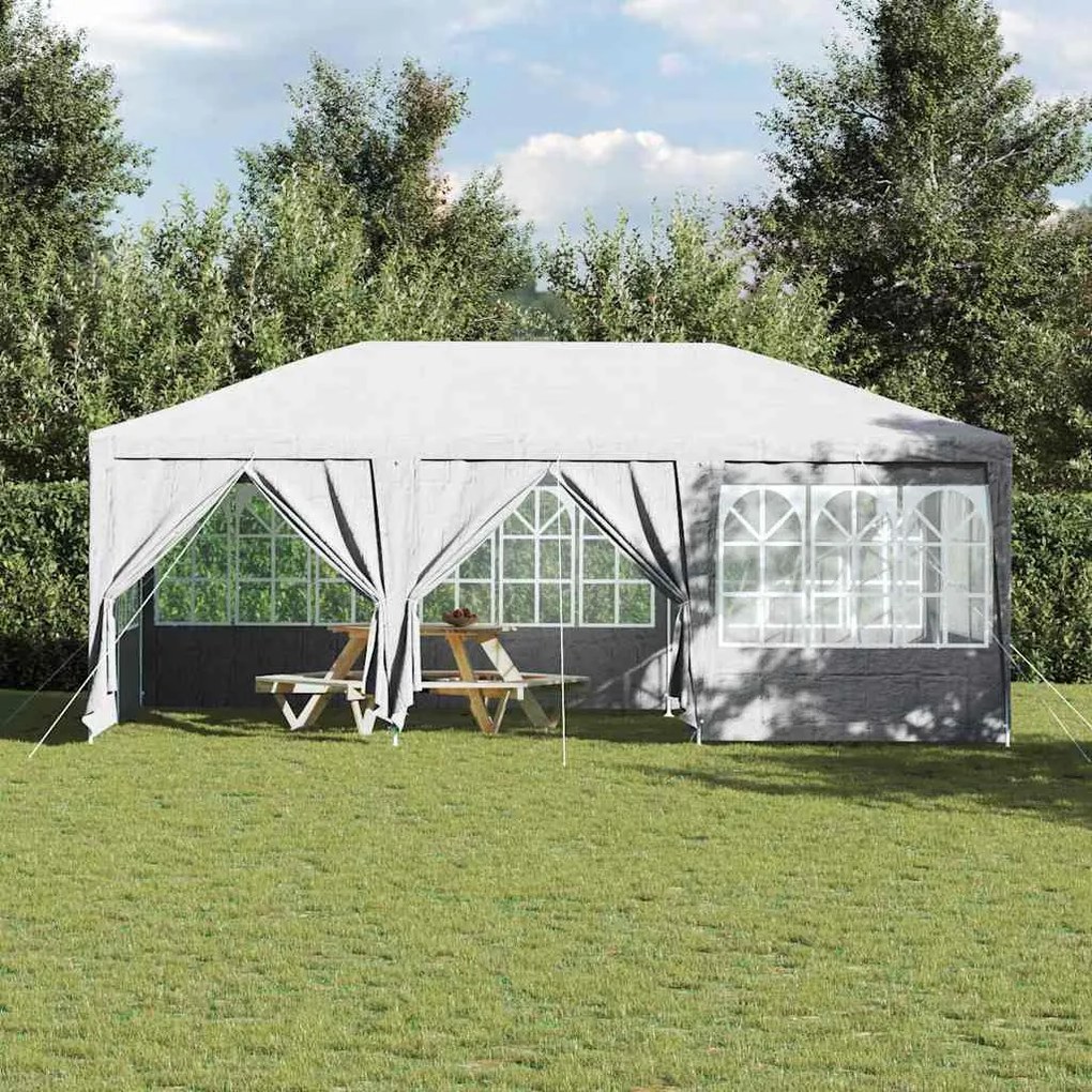 Tenda para Festa com 10 Lados Brancos 6x4 m PE