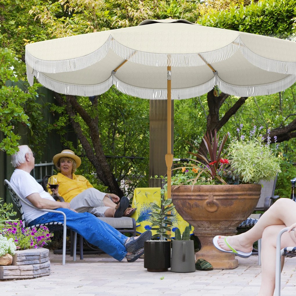 Chapéu de Sol de Jardim Ø269 cm Chapéu de Sol de Exterior com Ângulo A