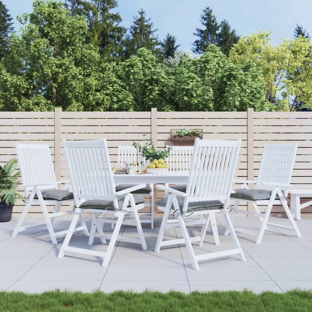vidaXL Almofadões de cadeira 6 pcs 40x40x7 cm tecido oxford cinza