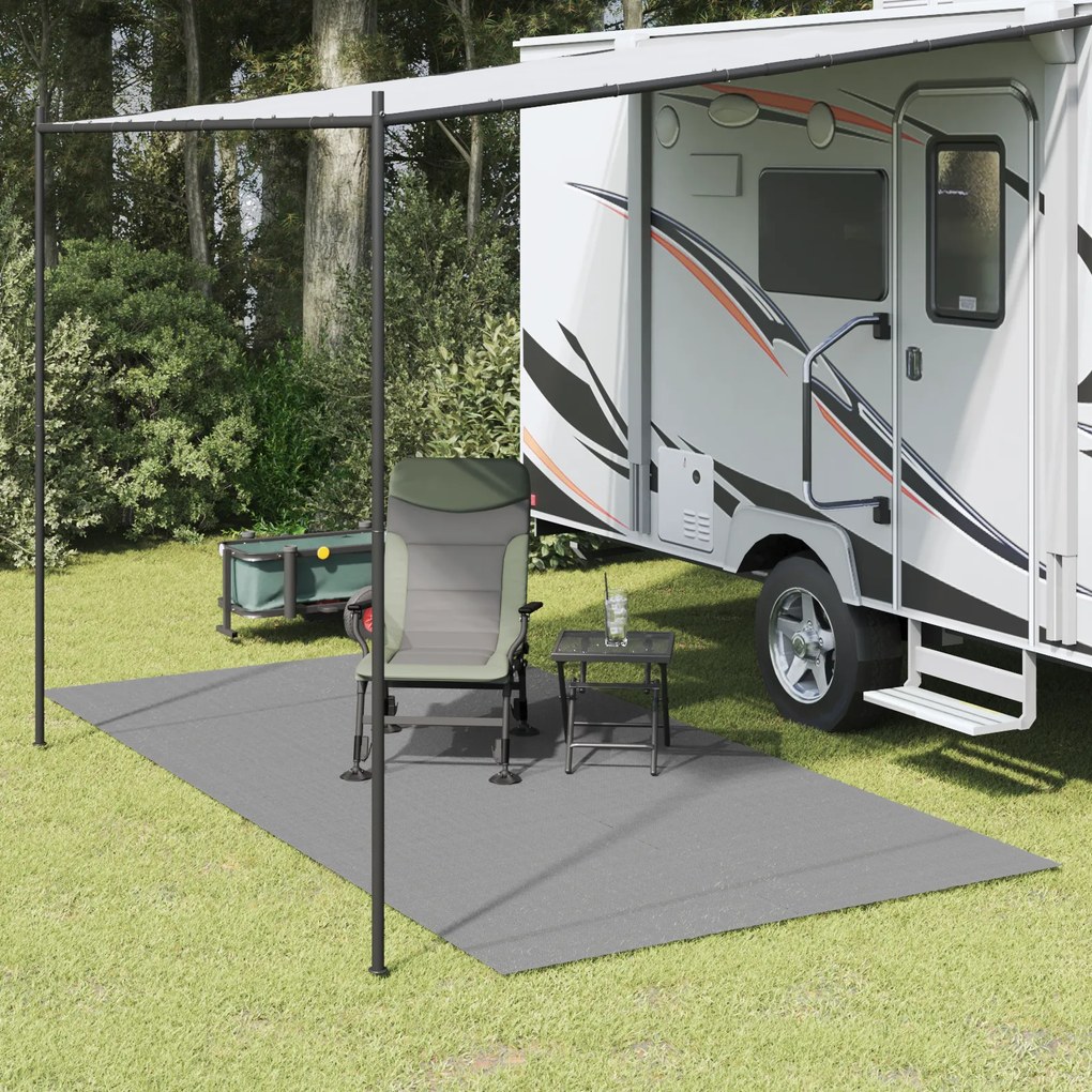 vidaXL Tapete para Tenda Antracite 3,5x4 m