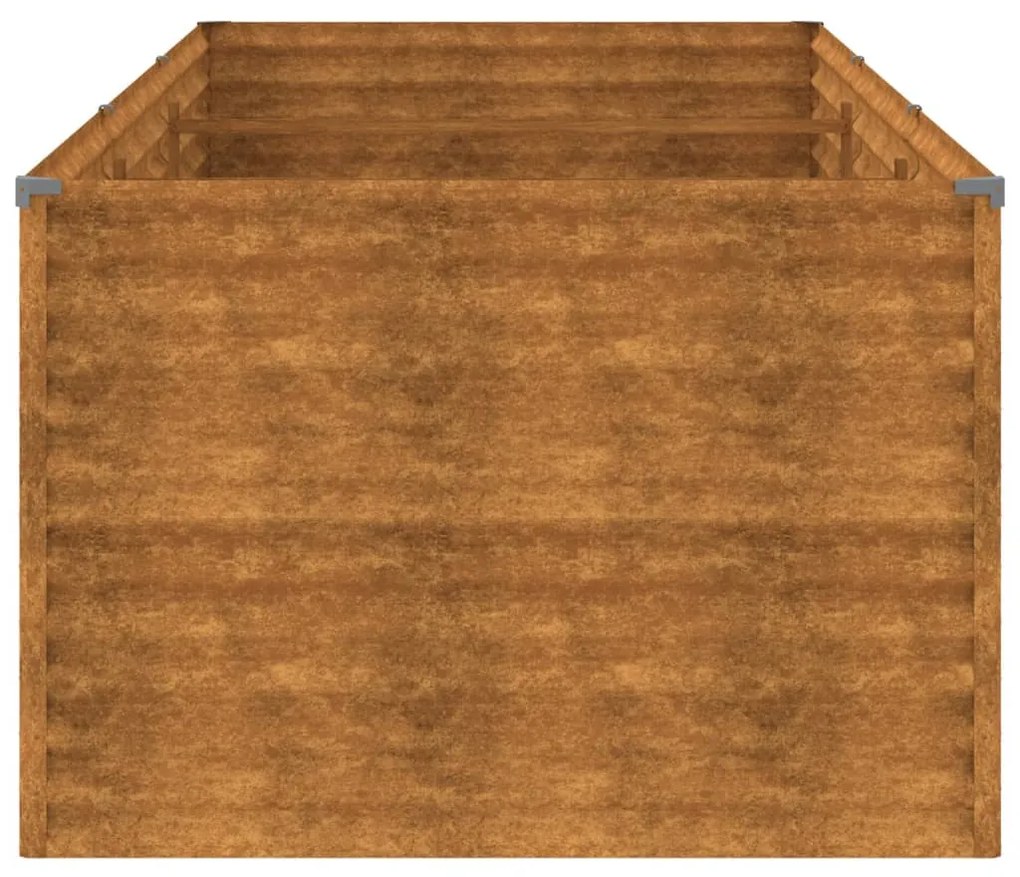 Canteiro elevado de jardim 290x100x69 cm aço corten