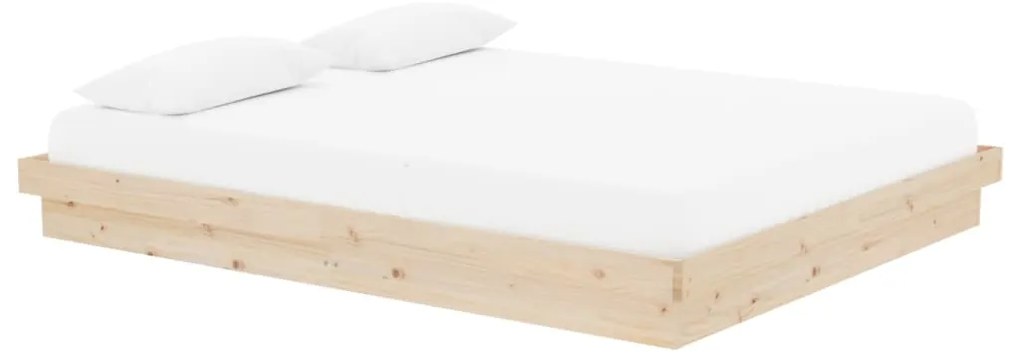 Estrutura de cama sem colchão 160x200 cm madeira maciça