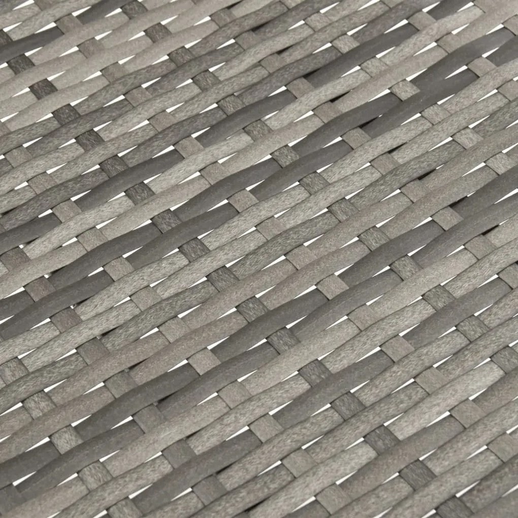 Cadeiras de exterior empilháveis 6 pcs vime PE cinzento
