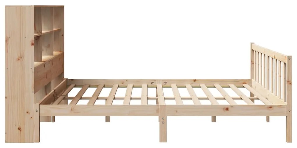 Cama com estante sem colchão 200x200 cm pinho maciço