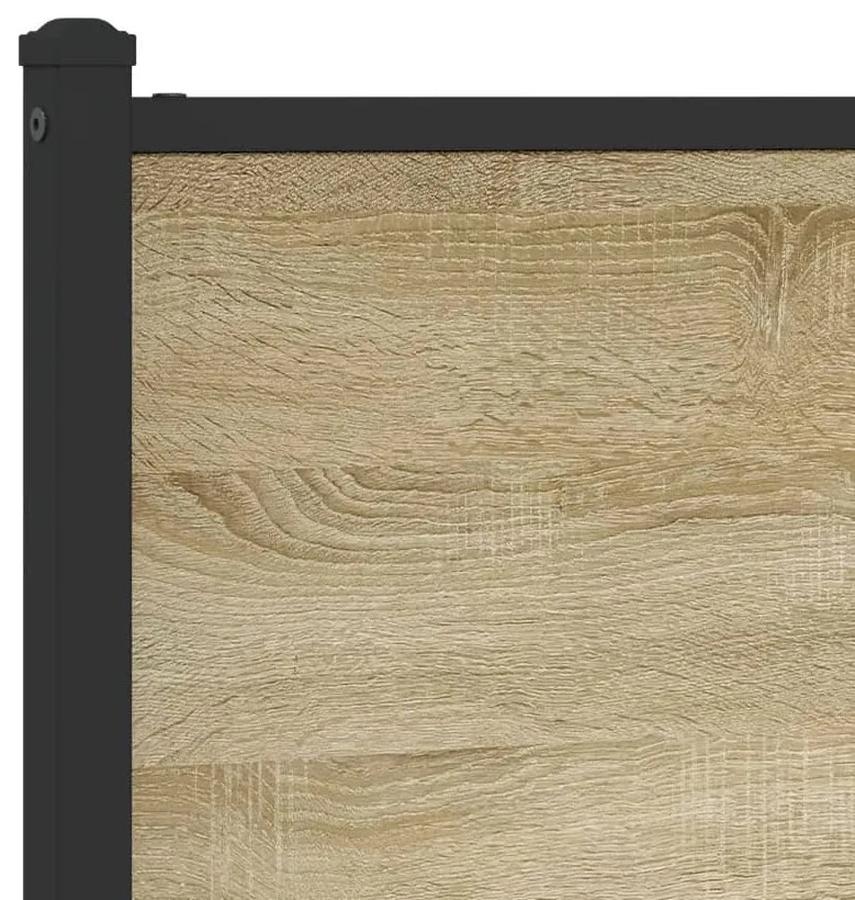 Estrutura de cama sem colchão 90x190 cm metal carvalho sonoma