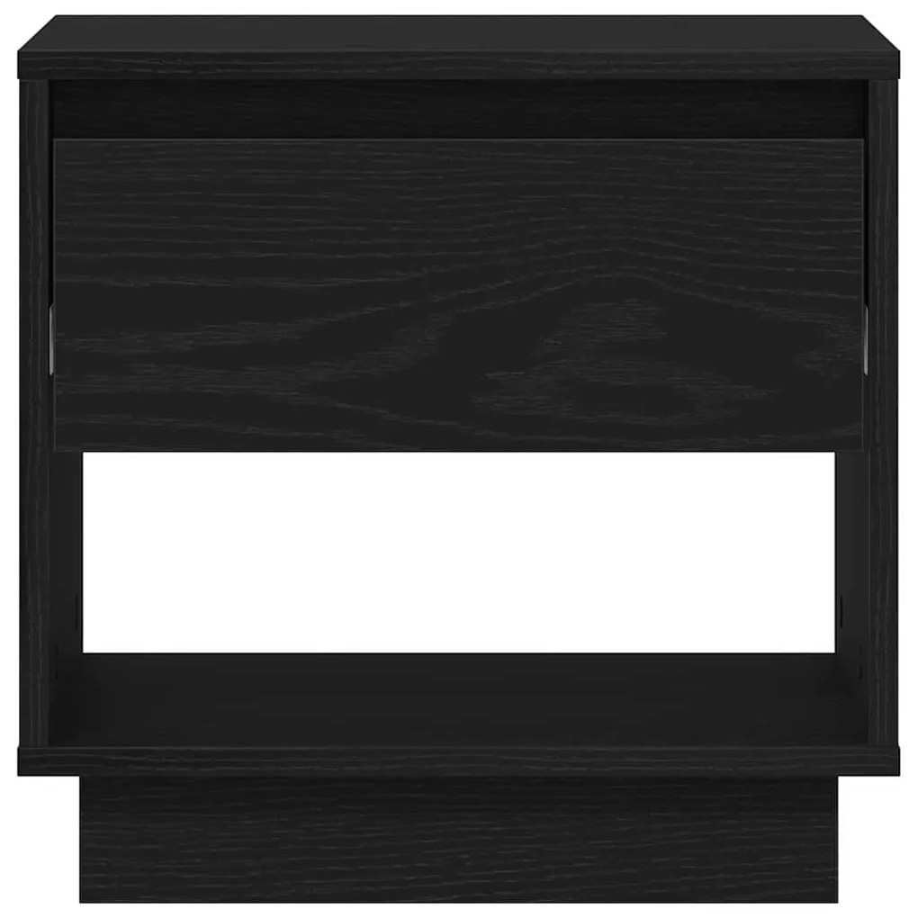 Cômoda de Cabeceira vidaXL Preto Carvalho 45x34x48 cm Madeira de Engen