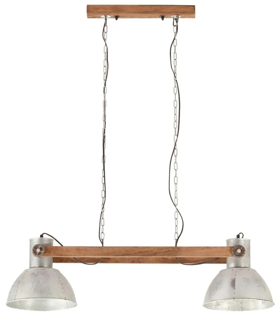 Candeeiro suspenso industrial 25 W 109 cm E27 prateado