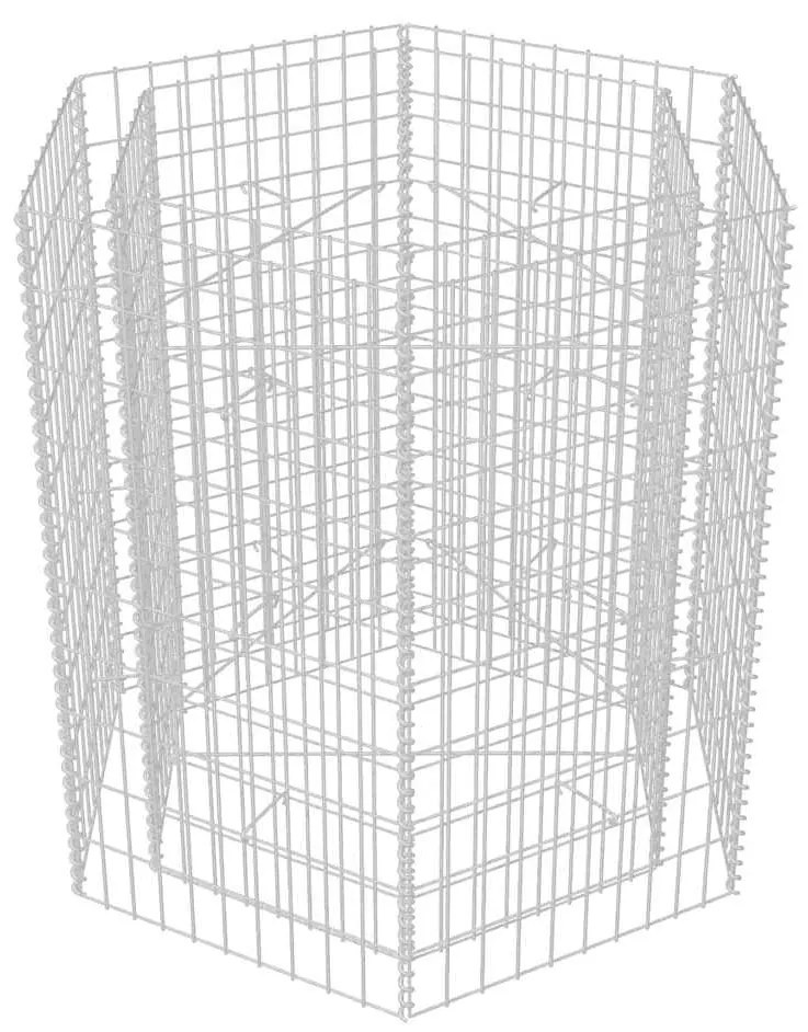 Canteiro elevado/cesto gabião hexagonal 100x90x100 cm