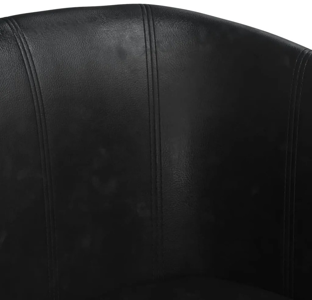 Poltrona em couro artificial preto