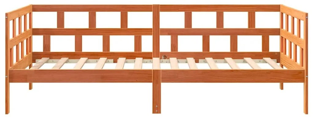 Sofá-cama sem colchão 90x190 cm pinho maciço castanho-mel