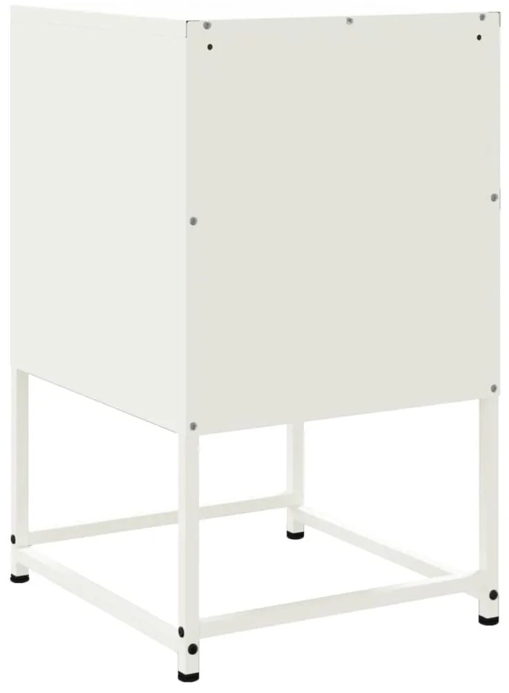 Mesa de cabeceira 36x39x60,5 cm aço branco