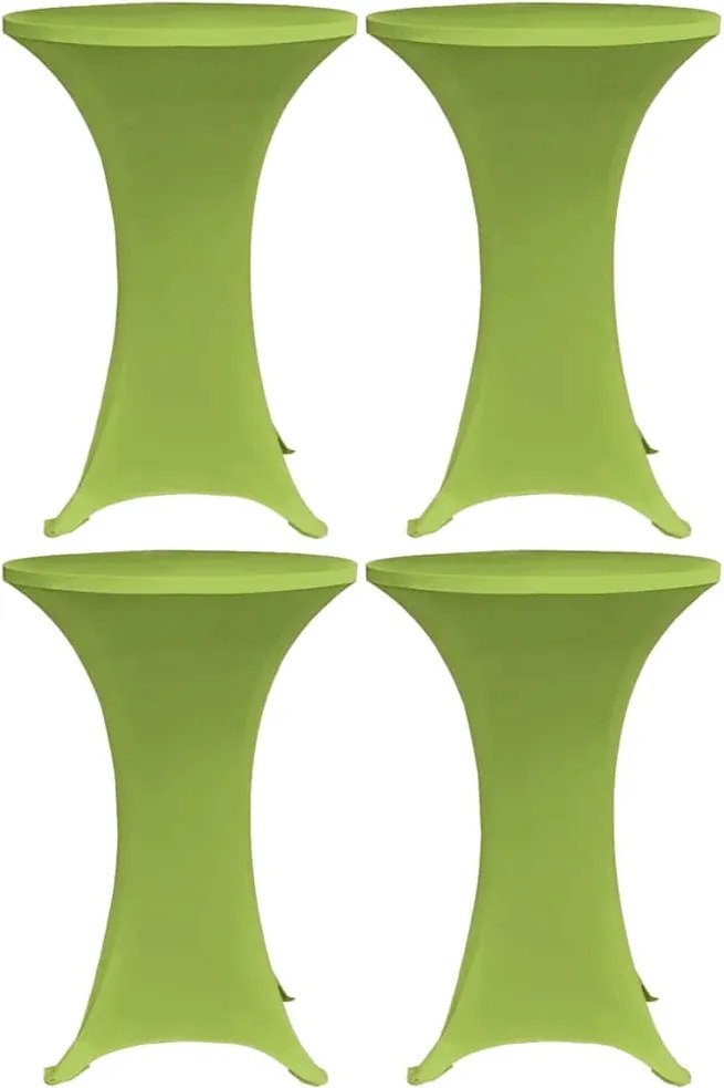 vidaXL Capa extensível para mesa 4 pcs 60 cm verde