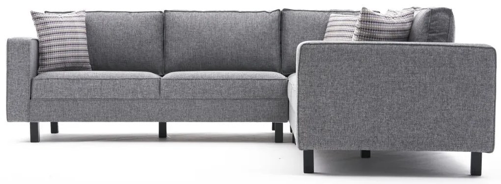 Sofá de Canto Kale – Cinzento – 258 cm x 83 cm x 258 cm