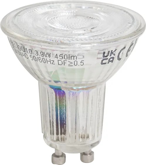 Conjunto de 5 lâmpadas LED GU10 50 reguláveis 3,9W 450 lm 3000K Longlife