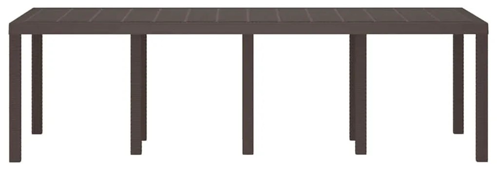 Mesa de Jardim vidaXL Castanho 250x100x73 cm Em Rattan Sintético