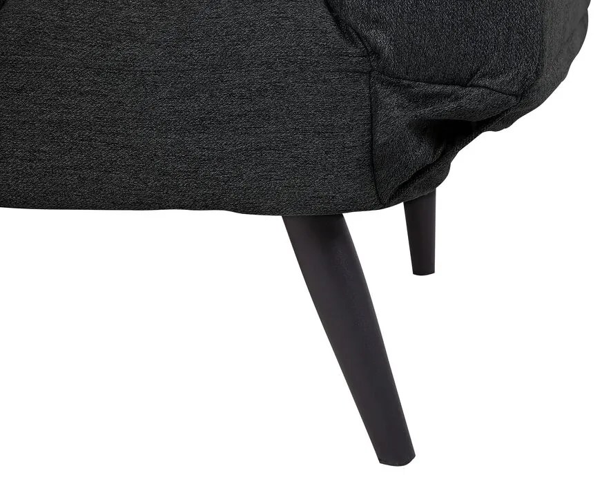 Sofá-cama em tecido preto BREKKE Beliani