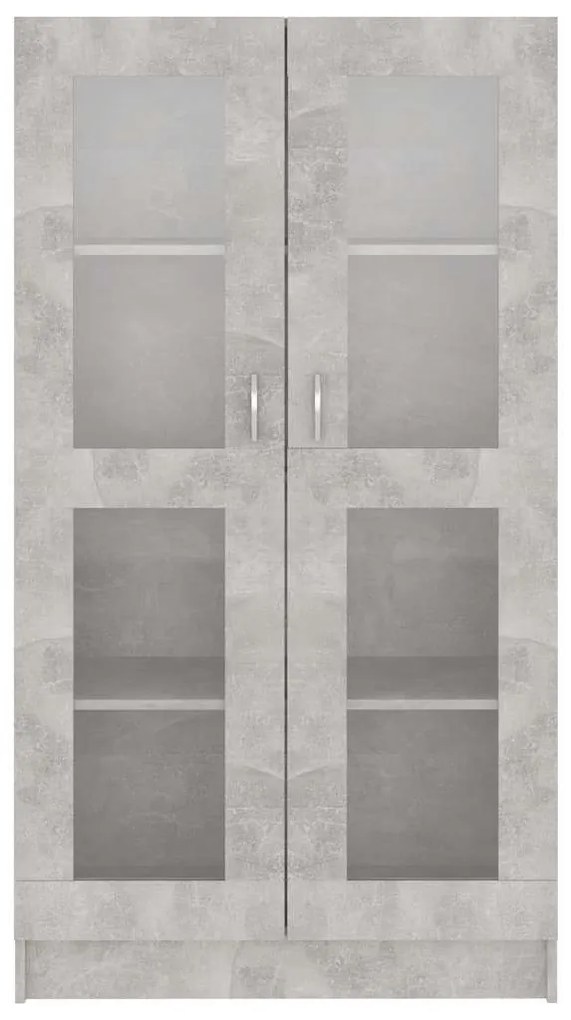 Armário vitrine derivados de madeira cinzento cimento