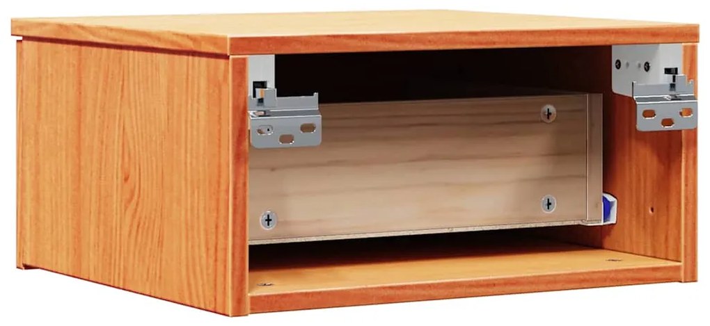 Mesa de Cabeceira Montada na Parede 2 pcs Castanho-mel