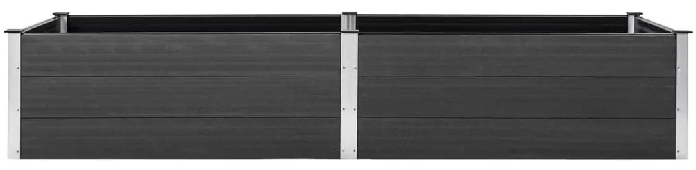 Canteiro elevado de jardim 200x100x54 cm WPC cinzento