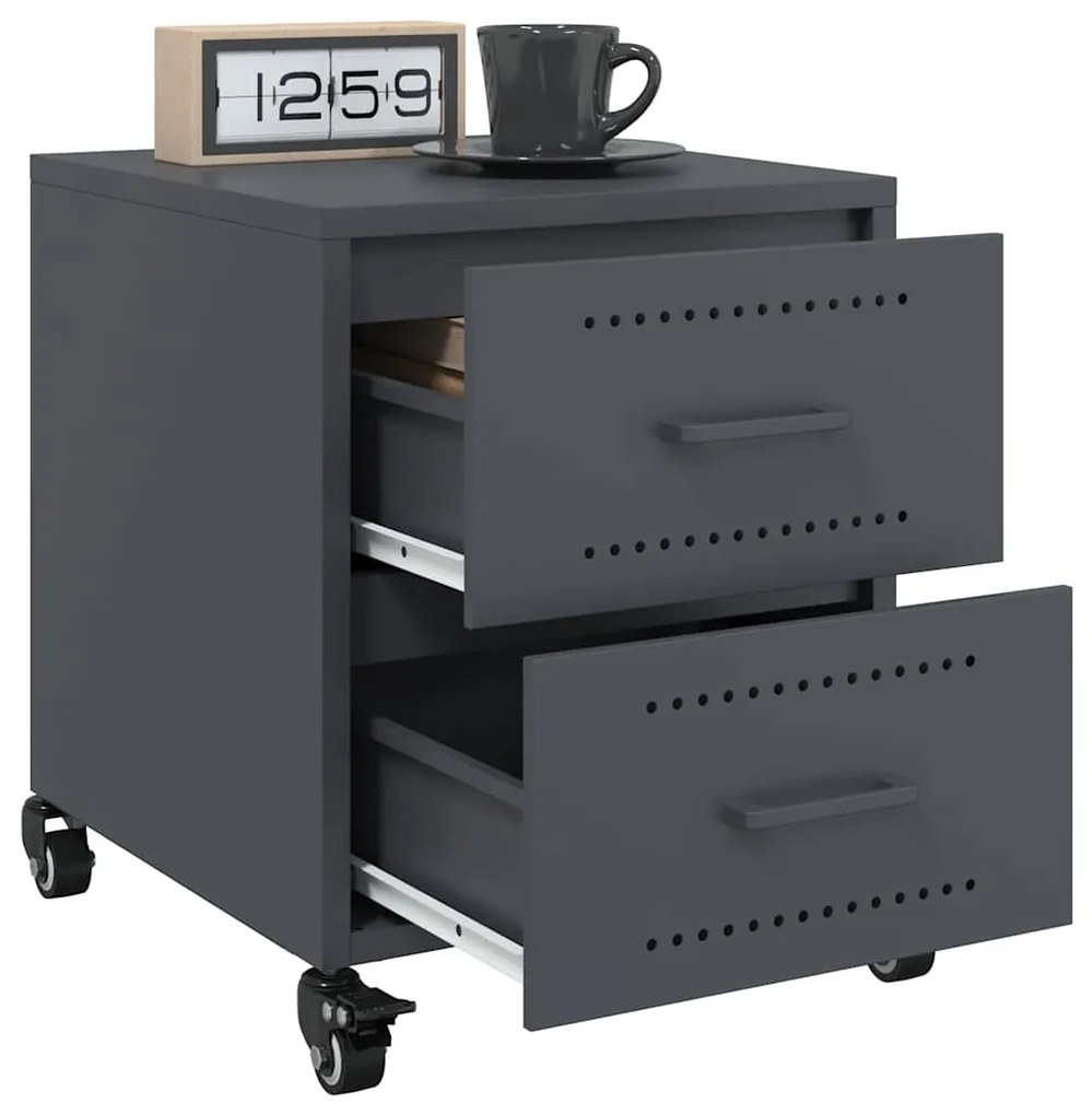 Mesa de cabeceira 36x39x43,5 cm aço antracite