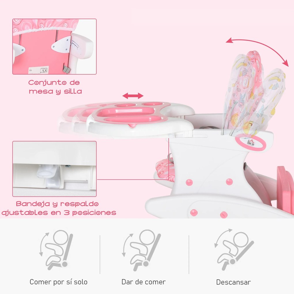 HOMCOM Cadeira para bebês 3 em 1 por mais de 6 meses Transformar em me